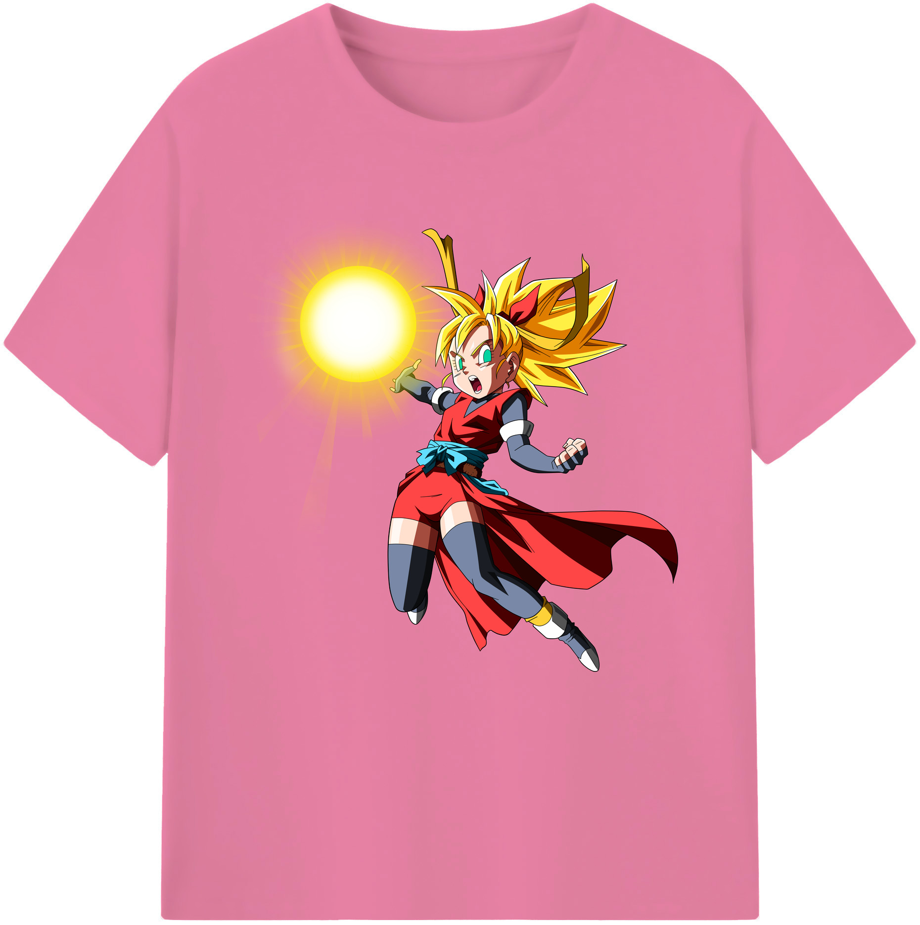 （画像用） ドラゴンボール カリフラ DRAGON BALL Caulifla 綿100％半袖Tシャツ（フロントプリント）